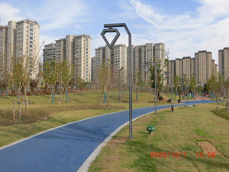 鹽龍體育公園周邊愛(ài)心景觀(guān)燈